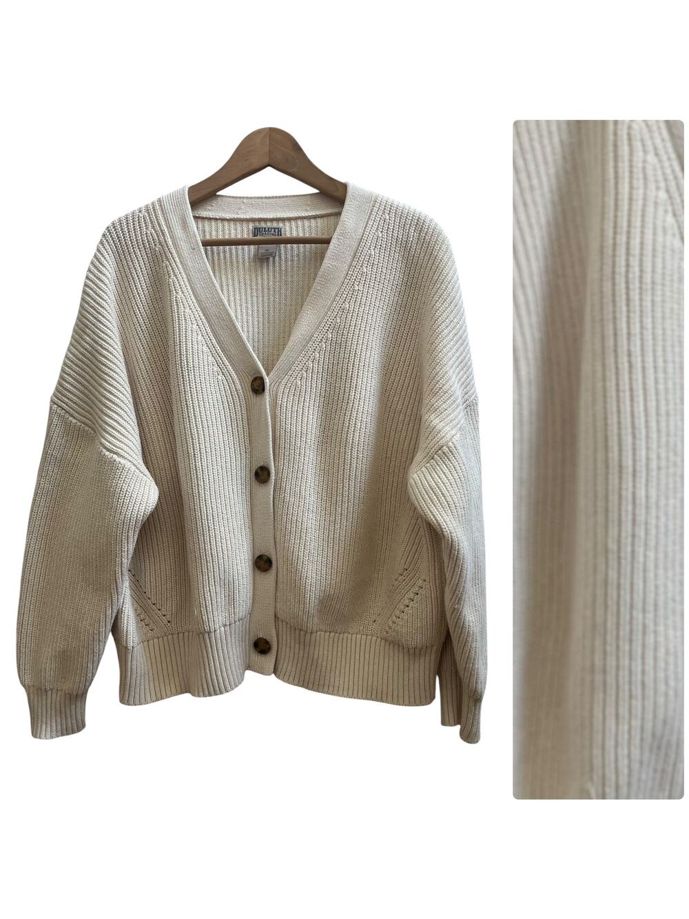 Duluth Plus Heritage Shaker Heavy Gauge Stitch Classic Chunky Cardigan XXL